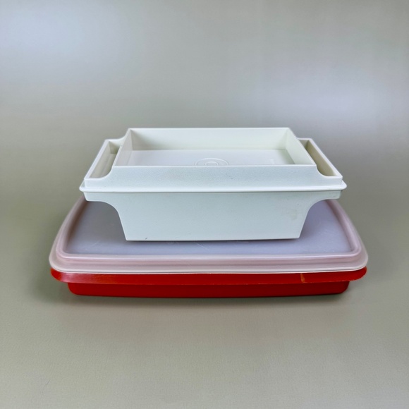 Vintage Tupperware Butter Dish + Rectangular Container | Modular Kitchen Set - Picture 2 of 13
